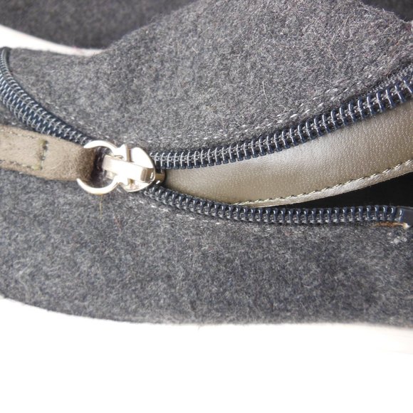 Dr. Scholl’s Repeat Zip Cool Fit Memory Foam Slide 7.5 women's Grey fabric upper - Picture 9 of 10